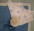 100% linen embroidered hankie was featured on Martha Stuart's The Bride Guide
